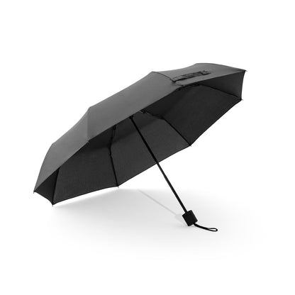 AIDEN promotional umbrella in black with custom logo branding