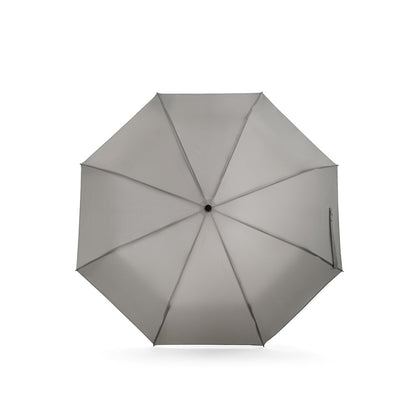 AIDEN promotional umbrella in light grey (detail view) with custom logo branding
