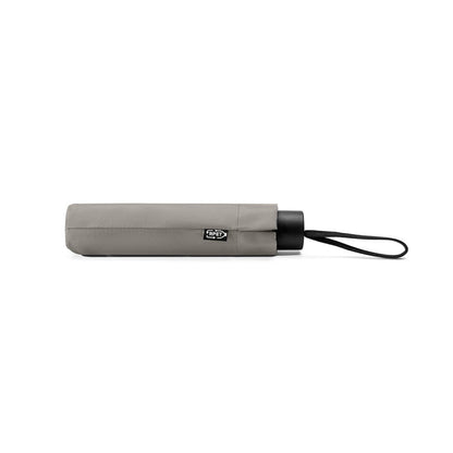 AIDEN promotional umbrella in light grey (detail view) with custom logo branding