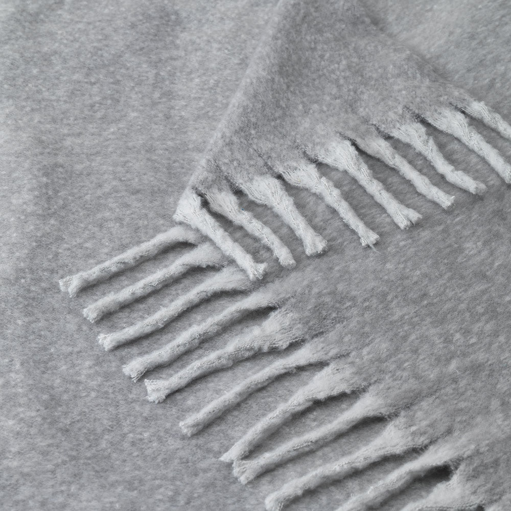 COMFY promotional home textile in grey (detail view) with custom logo branding