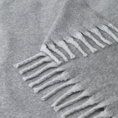 COMFY promotional home textile in grey (detail view) with custom logo branding