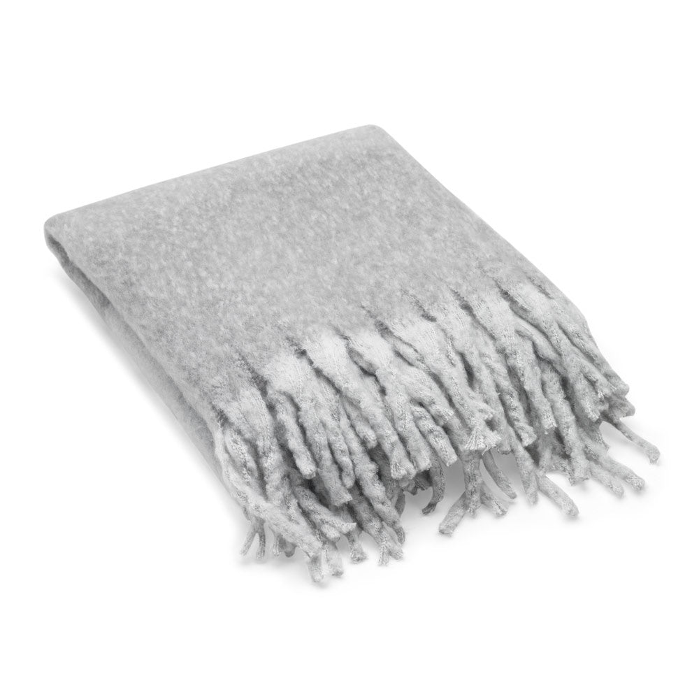 COMFY promotional home textile in grey with custom logo branding
