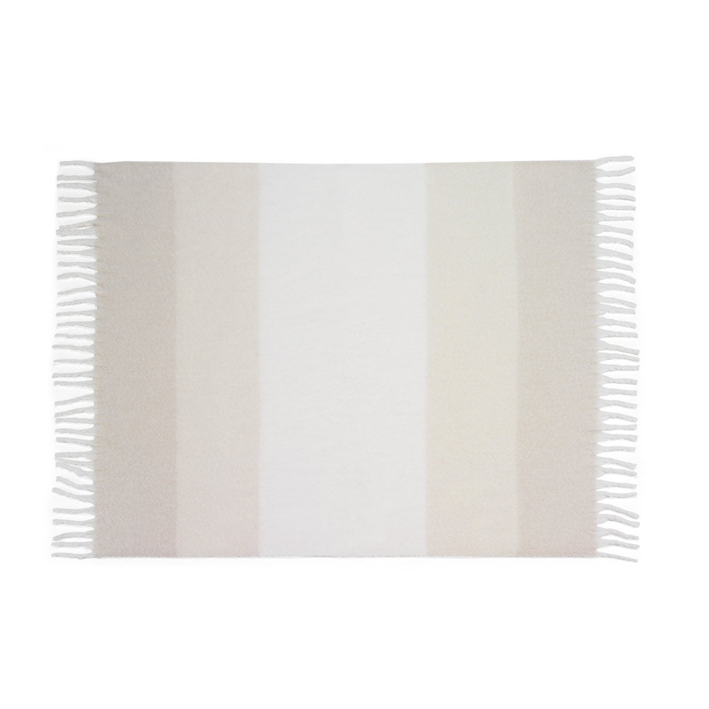 COMFY promotional home textile in beige (detail view) with custom logo branding