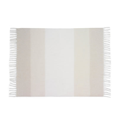 COMFY promotional home textile in beige (detail view) with custom logo branding
