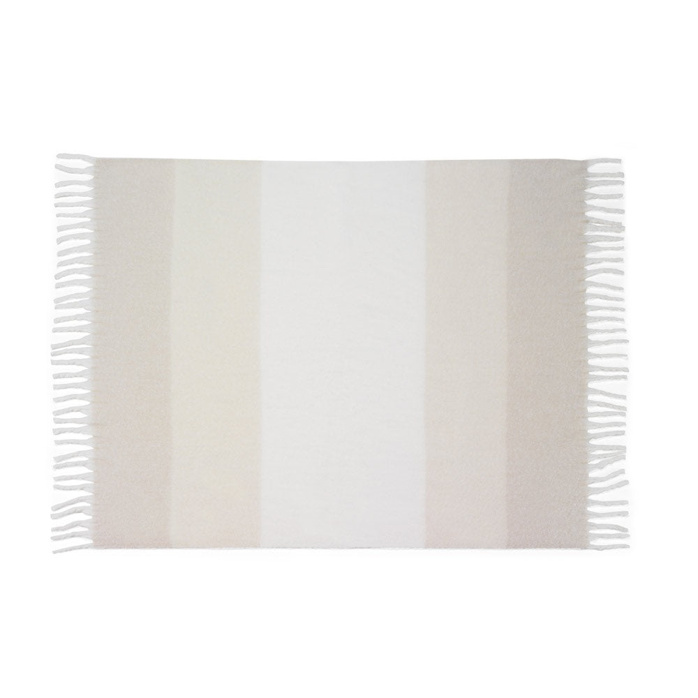 COMFY promotional home textile in beige (detail view) with custom logo branding