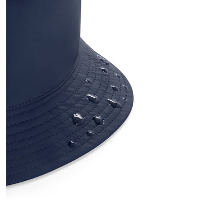 MASON promotional hat in navy blue (detail view) with custom logo branding