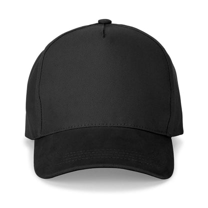 ASHTON promotional cap in black (detail view) with custom logo branding