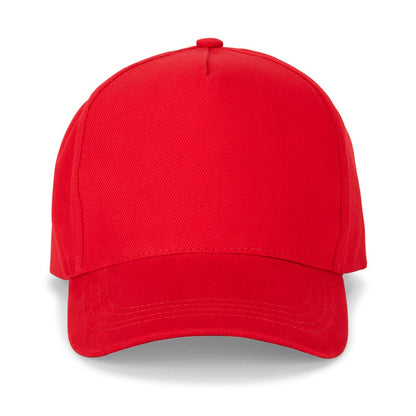 ASHTON promotional cap in red (detail view) with custom logo branding