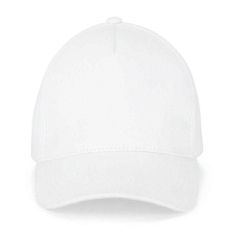 ASHTON promotional cap in white (detail view) with custom logo branding