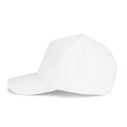 ASHTON promotional cap in white (detail view) with custom logo branding