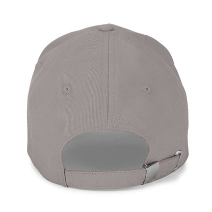 ASHTON promotional cap in light grey (detail view) with custom logo branding