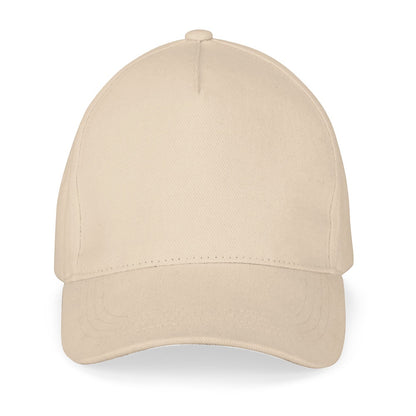 ASHTON promotional cap in beige (detail view) with custom logo branding