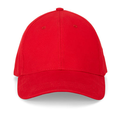 NATHAN promotional cap in red (detail view) with custom logo branding