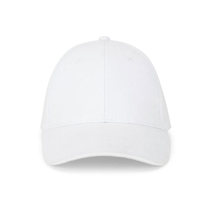 NATHAN promotional cap in white (detail view) with custom logo branding