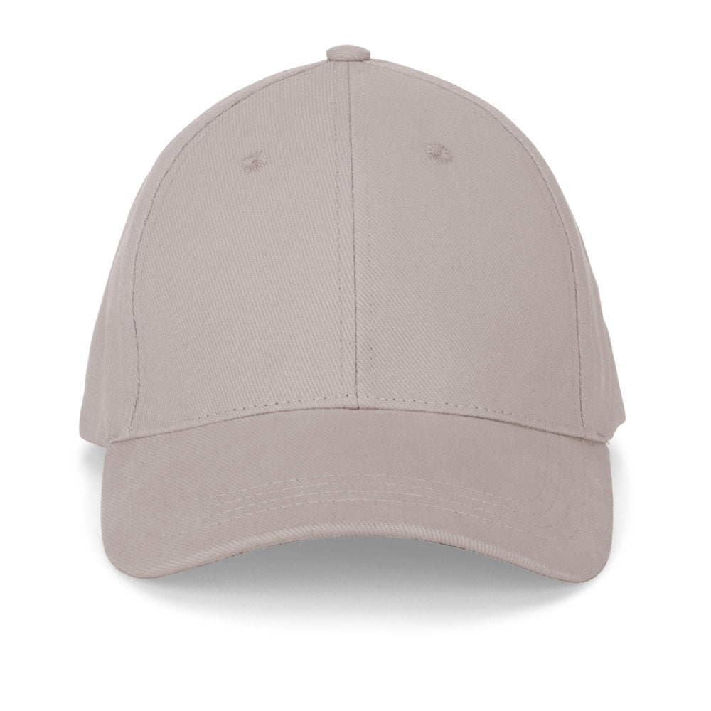 NATHAN promotional cap in light grey (detail view) with custom logo branding