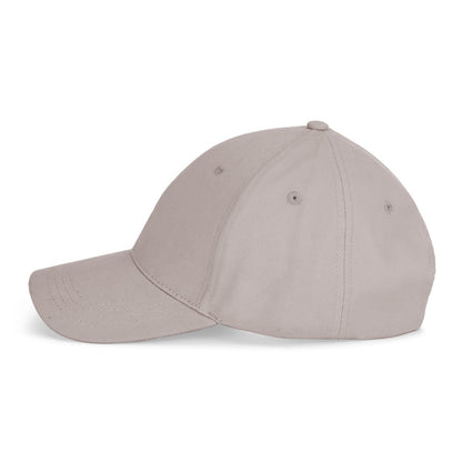 NATHAN promotional cap in light grey (detail view) with custom logo branding