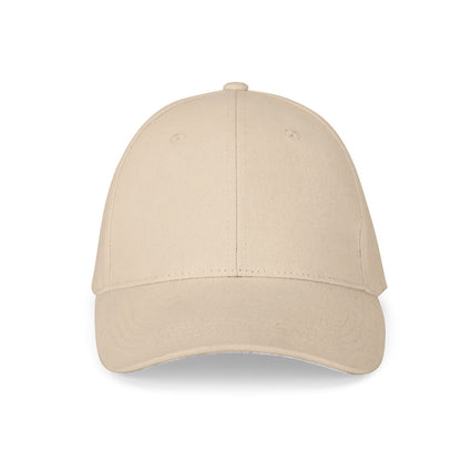 NATHAN promotional cap in beige (detail view) with custom logo branding