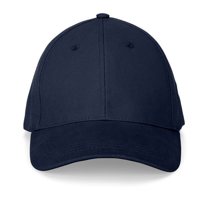 NATHAN promotional cap in navy blue (detail view) with custom logo branding