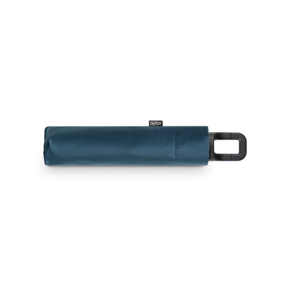 GEORGE promotional umbrella in blue (detail view) with custom logo branding