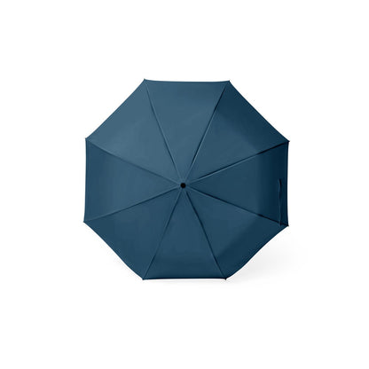 GEORGE promotional umbrella in blue (detail view) with custom logo branding
