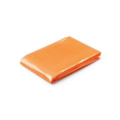 SANDRA promotional raincoat in orange with custom logo branding