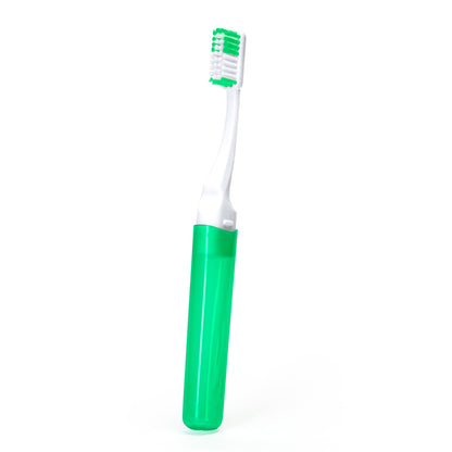 Stamina POLE Plastic toothbrush in fern green - promotional merchandise printed with your company logo