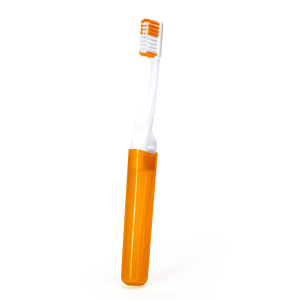 Stamina POLE Plastic toothbrush in orange - promotional merchandise printed with your company logo