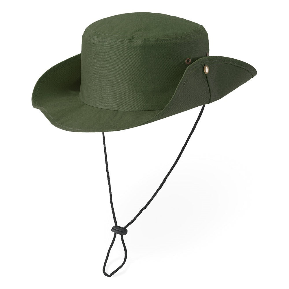 BLASS promotional hat in dark green with custom logo branding