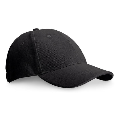 CHRISTOPHE promotional cap in black with custom logo branding