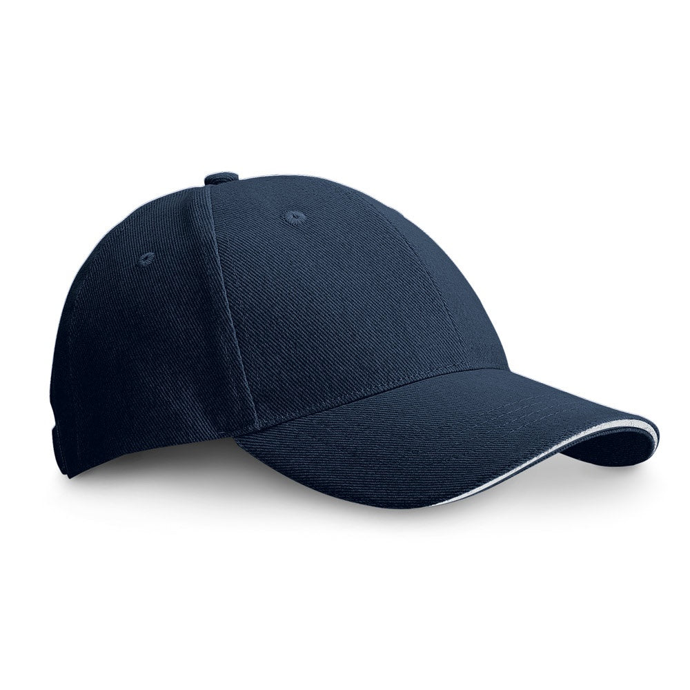 CHRISTOPHE promotional cap in blue with custom logo branding