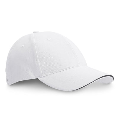 CHRISTOPHE promotional cap in white with custom logo branding