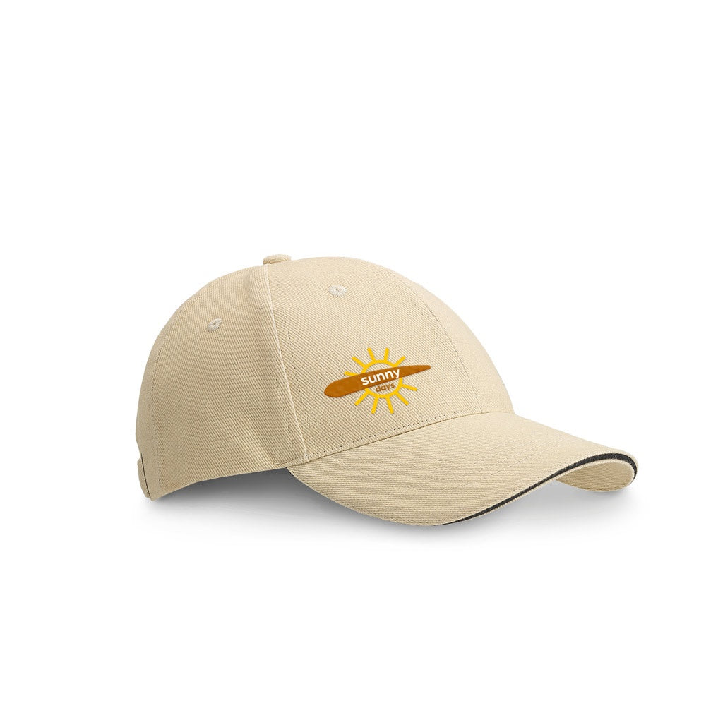 CHRISTOPHE promotional cap (complete set view) with custom logo branding