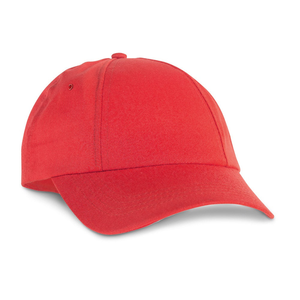 MIUCCIA promotional cap in red with custom logo branding