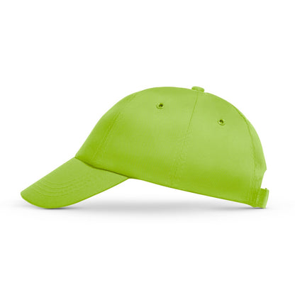 MIUCCIA promotional cap in light green (detail view) with custom logo branding