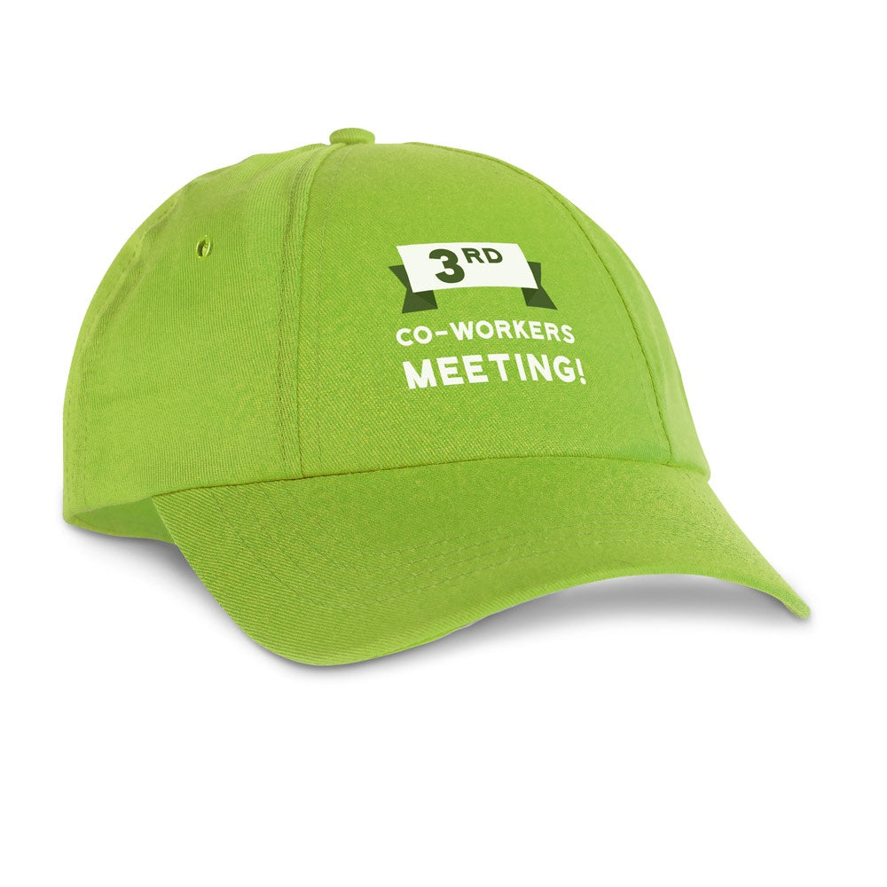 MIUCCIA promotional cap in light green with custom logo branding
