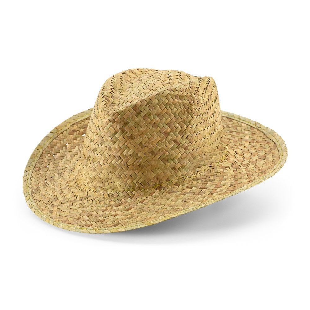 JEAN promotional hat in natural with custom logo branding