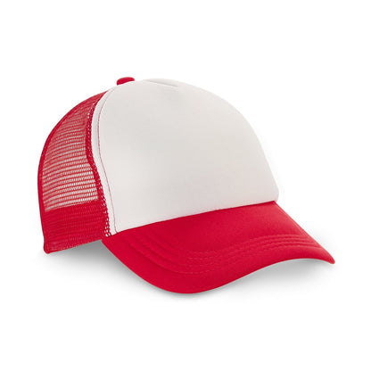 NICOLA promotional cap in red with custom logo branding