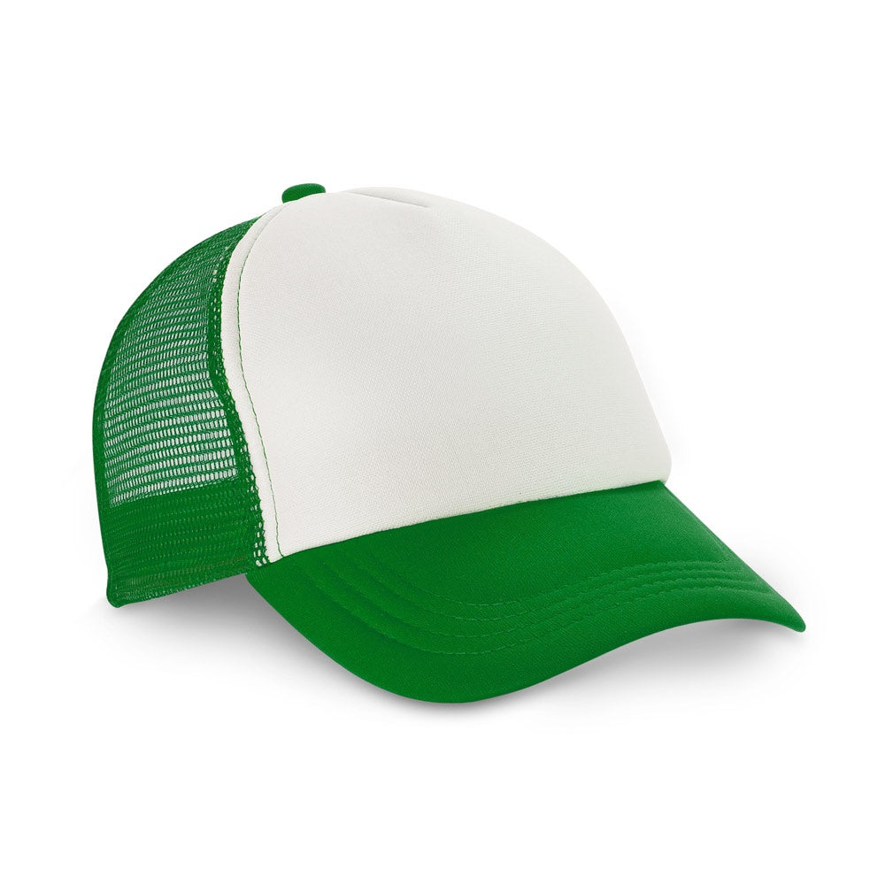 NICOLA promotional cap in green with custom logo branding
