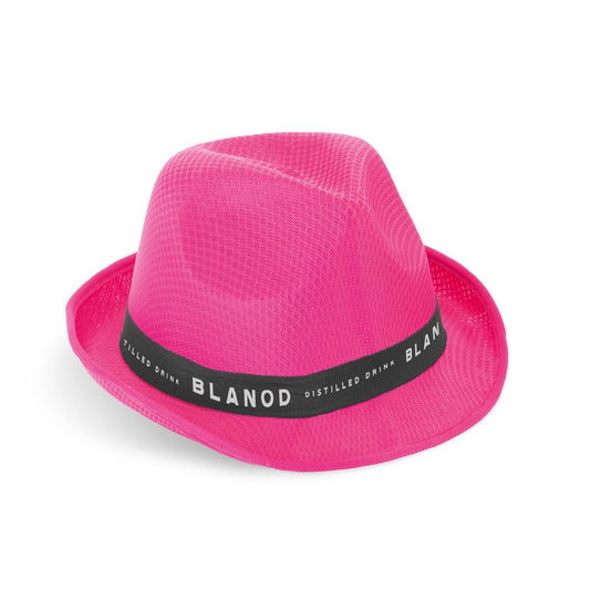 MANOLO promotional hat in pink with custom logo branding