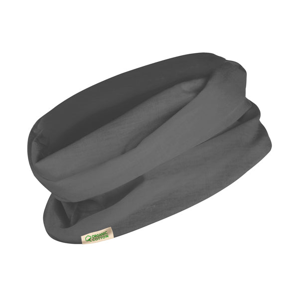 Stamina DELUN Organic cotton neck warmer in heather grey - promotional merchandise printed with your company logo