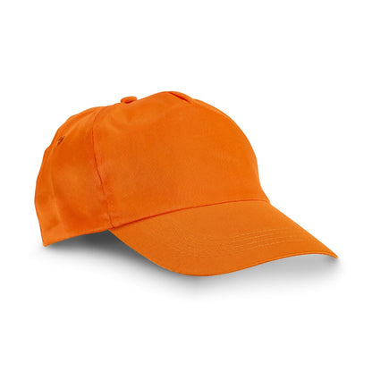 CAMPBEL promotional cap in orange with custom logo branding