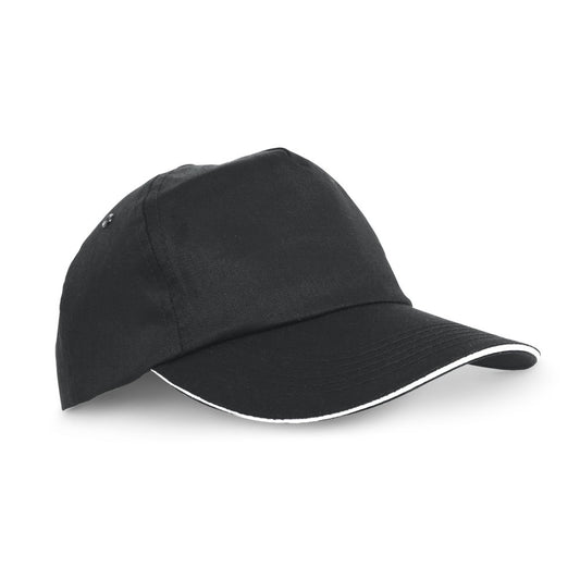 CLAIRE promotional hat in black with custom logo branding
