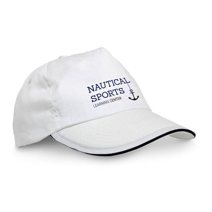 CLAIRE promotional hat in white with custom logo branding