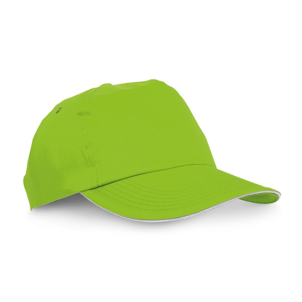 CLAIRE promotional hat in light green with custom logo branding