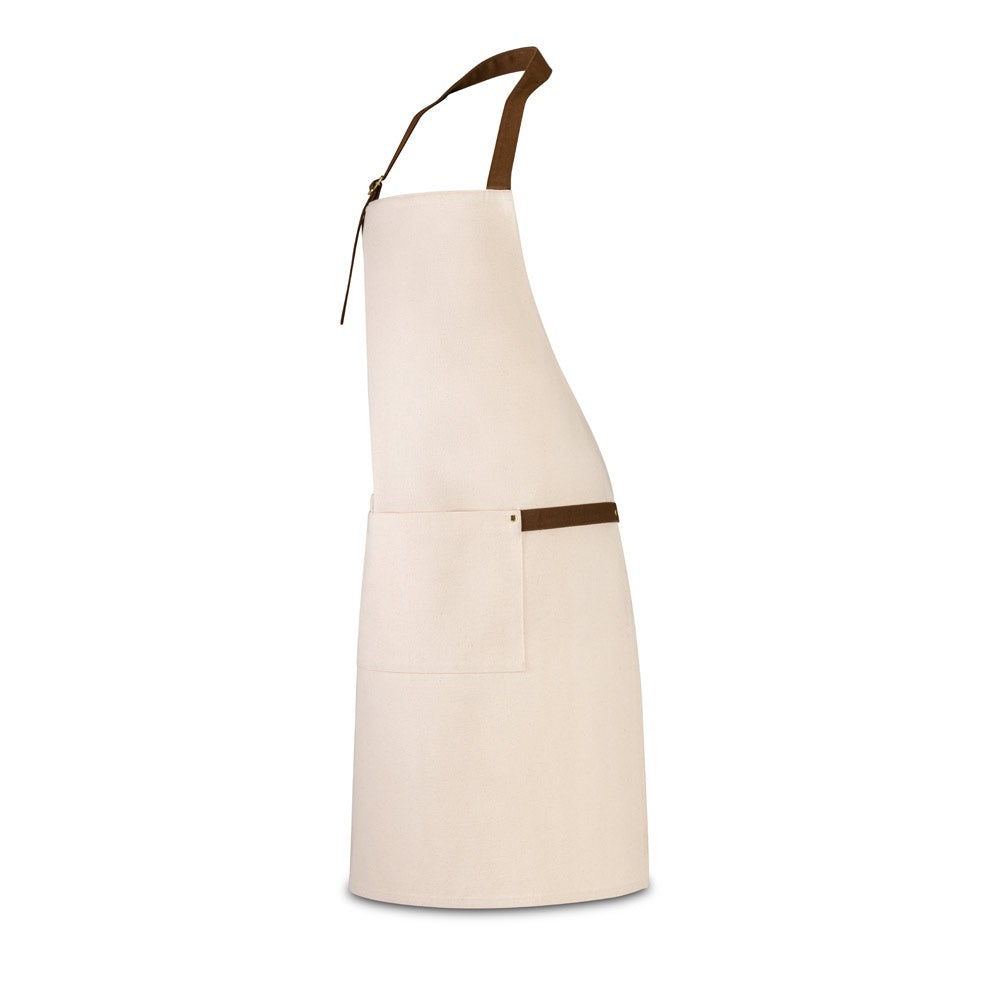 HOLM promotional workwear garment in light natural (detail view) with custom logo branding