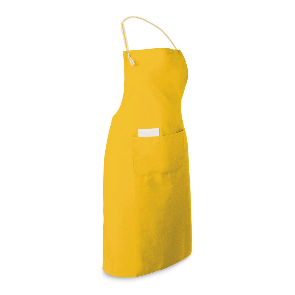 CHIVES promotional workwear garment in yellow with custom logo branding