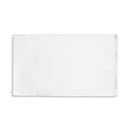 CANCHA promotional towel in white (detail view) with custom logo branding