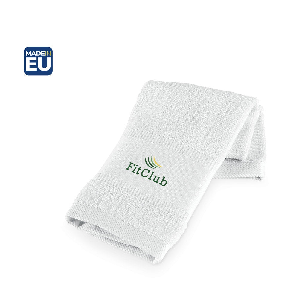 CANCHA promotional towel (complete set view) with custom logo branding