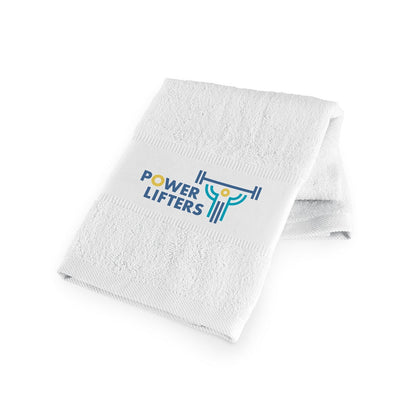 GEHRIG promotional towel in white with custom logo branding