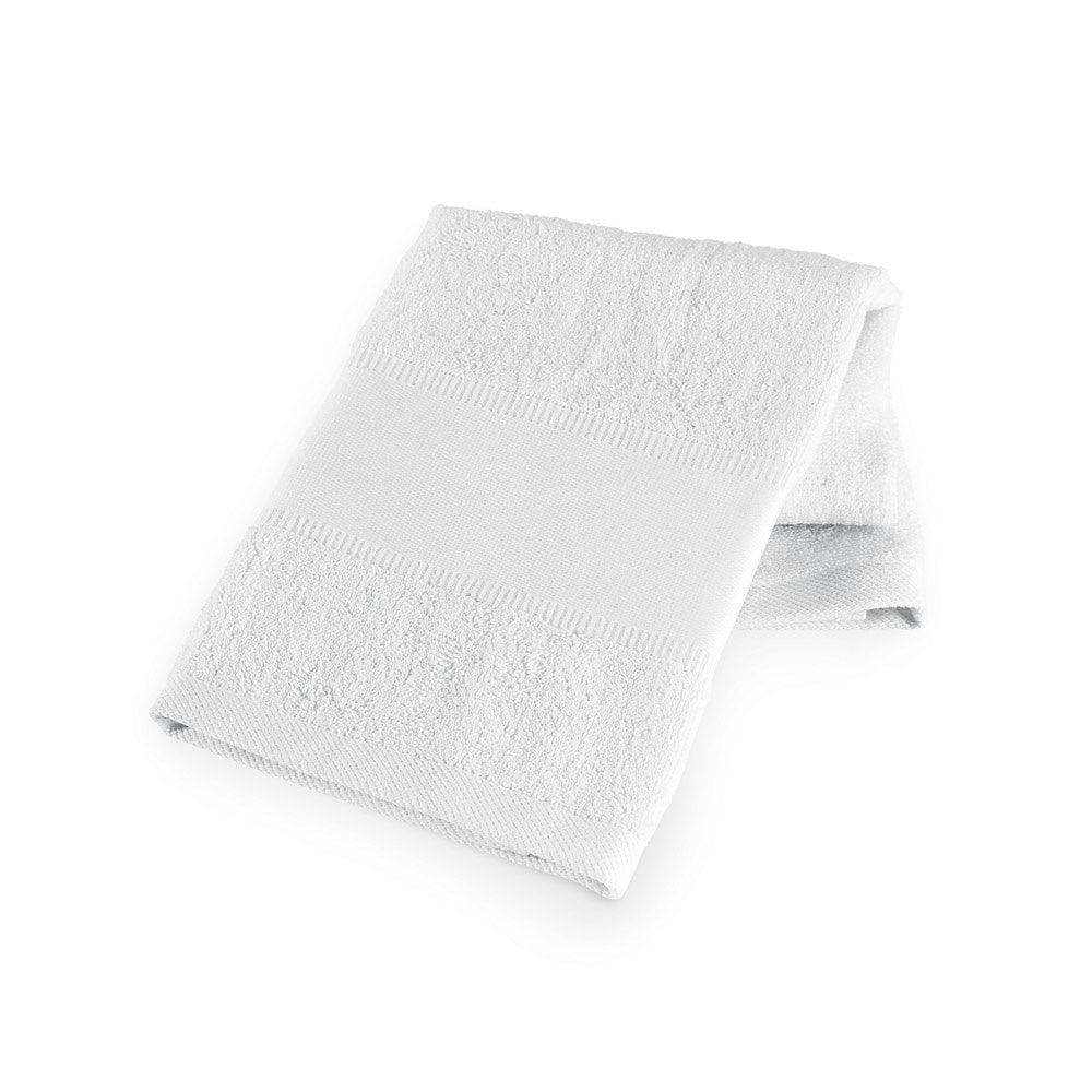 GEHRIG promotional towel in white with custom logo branding